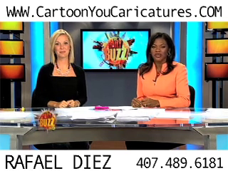 Rafael Diez-Cartoonyou! | Orlando, FL | Caricaturist | morning TV show Daily Buzz