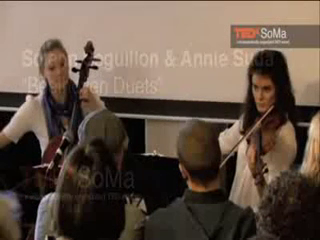 Aleron Strings | San Francisco, CA | Classical Duo | TEDxSoMa-SolennSeguillon-amp;AnnieSuda-1-22-10