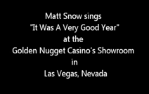 Matt Snow,  | Cincinnati, OH | Frank Sinatra Tribute Act | It Was A Very Good Year