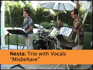 NESTA steel drums~ husband & wife steel drummers   | Los Angeles, CA | Steel Drum | Misbehave (Abby and Dan steel drums and drumset Sean)