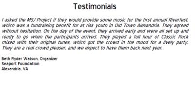 The MSJ Project | Falls Church, VA | Classic Rock Band | Photo #13