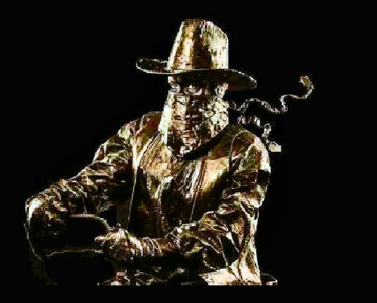 Bronze Cowboy living statue Human Statue Tempe AZ 